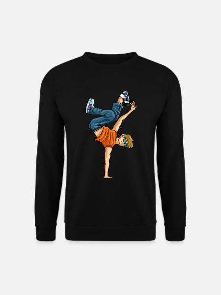 Breakdance Breaking Breaker Hip Hop Break Geschenk - Unisex Pullover - Schwarz