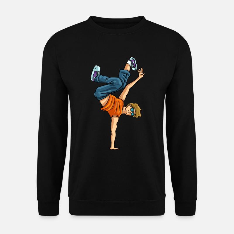 Breakdance Breaking Breaker Hip Hop Break Geschenk - Unisex Pullover - Schwarz