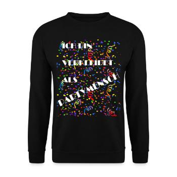 dressed as a party man t-shirt white - Unisex Sweatshirt - black - Front - Alina (178cm) & Michal (187cm)
