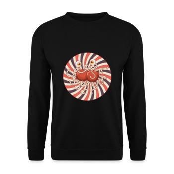 Das Fliegende Spaghettimonster - Vintage - Unisex Pullover - Schwarz - Vorne - Alina (178cm) & Michal (187cm)