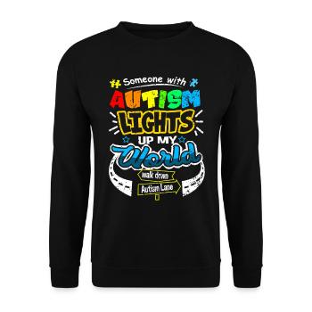Autismus - Unisex Pullover - Schwarz - Vorne - Alina (178cm) & Michal (187cm)