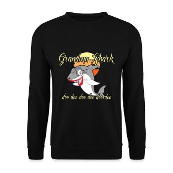 Bronntanas Ainmhithe Grandma Shark Cool - Unisex Sweatshirt - black - Front - Alina (178cm) & Michal (187cm)
