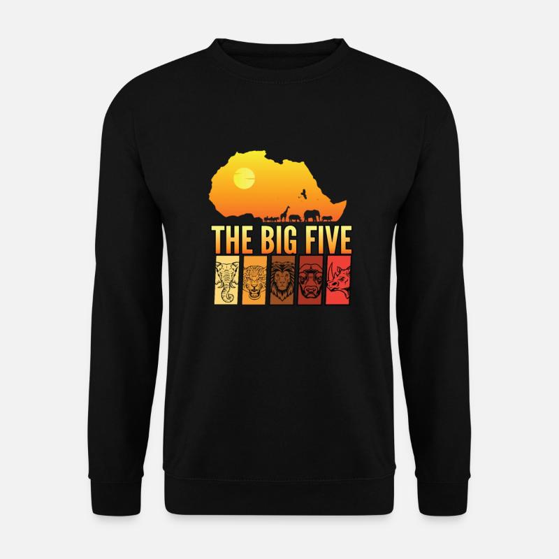 the big five afrika safari - Unisex Pullover - Schwarz