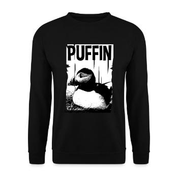 Puffin Puffin Puffin - Unisex Sweatshirt - black - Front - Alina (178cm) & Michal (187cm)