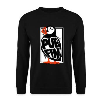 Puffin Puffin Puffin - Unisex Sweatshirt - black - Front - Alina (178cm) & Michal (187cm)