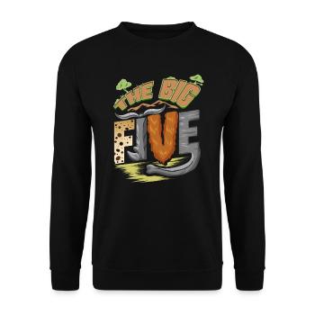 The BIG FIVE - Unisex Pullover - Schwarz - Vorne - Alina (178cm) & Michal (187cm)