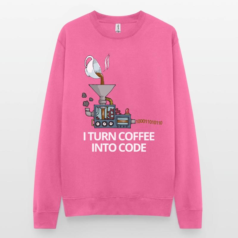 Programmer coffee in code computer science gift Unisex Sweatshirt