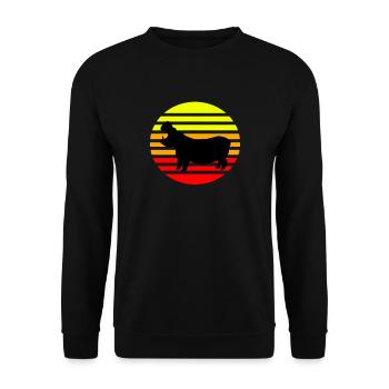 Hippopotamus retro vintage - Unisex Sweatshirt - black - Front - Alina (178cm) & Michal (187cm)