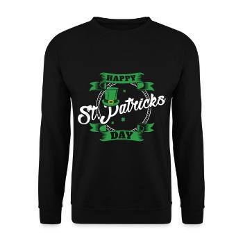 St. Patrick's Day - Unisex Sweatshirt - black - Front - Alina (178cm) & Michal (187cm)