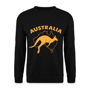 Australia - Unisex Sweatshirt - black - Front - Alina (178cm) & Michal (187cm)