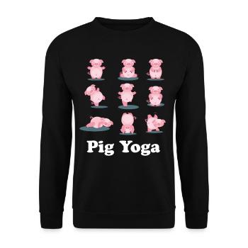 Année du cochon Nouvel An chinois 2019 Zodiac - Sweat-shirt Unisexe - noir - Devant - Alina (178cm) & Michal (187cm)