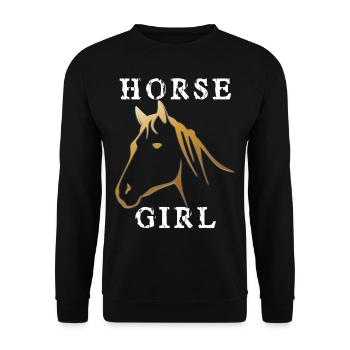 La fille du cheval au cheval d'or - Sweat-shirt Unisexe - noir - Devant - Alina (178cm) & Michal (187cm)