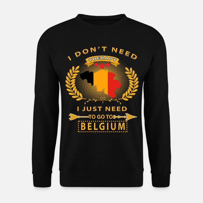 Belgien - Unisex Pullover - Schwarz