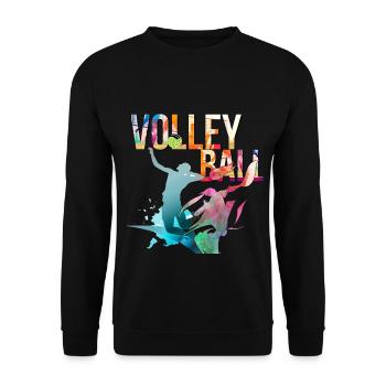 Volley-ball - Sweat-shirt Unisexe - noir - Devant - Alina (178cm) & Michal (187cm)
