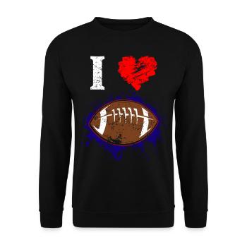 American football - Unisex Sweatshirt - black - Front - Alina (178cm) & Michal (187cm)