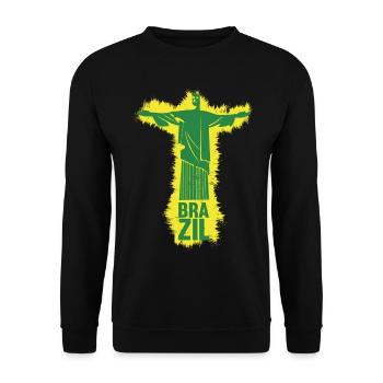 Brasilien - Unisex Pullover - Schwarz - Vorne - Alina (178cm) & Michal (187cm)