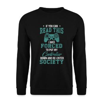 gaming - Unisex Sweatshirt - black - Front - Alina (178cm) & Michal (187cm)