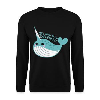 It's okay to be different - Unisex Sweatshirt - black - Front - Alina (178cm) & Michal (187cm)