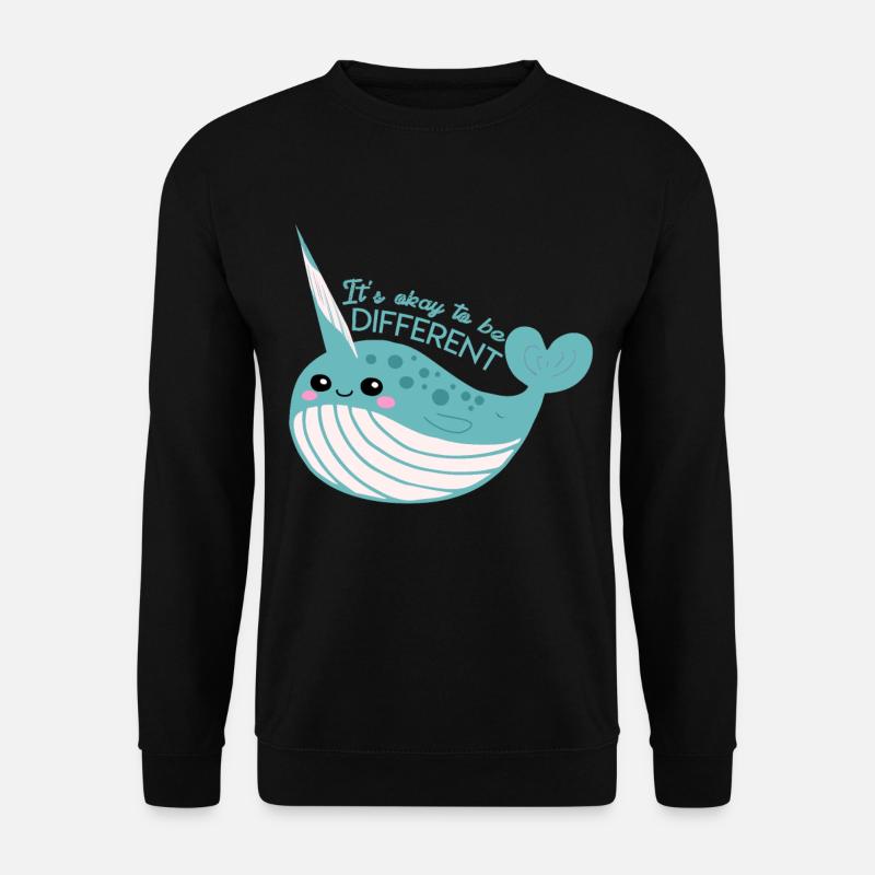 Es ist okay anders zu sein - Unisex Pullover - Schwarz