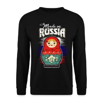 Russie - Sweat-shirt Unisexe - noir - Devant - Alina (178cm) & Michal (187cm)