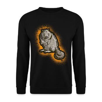 Bieber - Unisex Pullover - Schwarz - Vorne - Alina (178cm) & Michal (187cm)