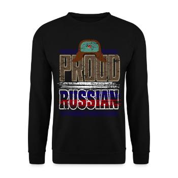 Russia - Unisex Sweatshirt - black - Front - Alina (178cm) & Michal (187cm)