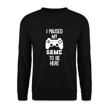 GAME - Unisex Sweatshirt - black - Front - Alina (178cm) & Michal (187cm)