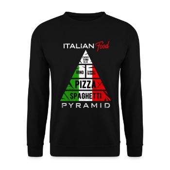 Pasta - Unisex Sweatshirt - black - Front - Alina (178cm) & Michal (187cm)