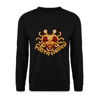 Pasta - Unisex Sweatshirt - black - Front - Alina (178cm) & Michal (187cm)