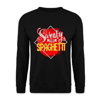 Pasta Spaghetti FSM Italien Nudeln Pesto Koch - Unisex Pullover - Schwarz - Vorne - Alina (178cm) & Michal (187cm)