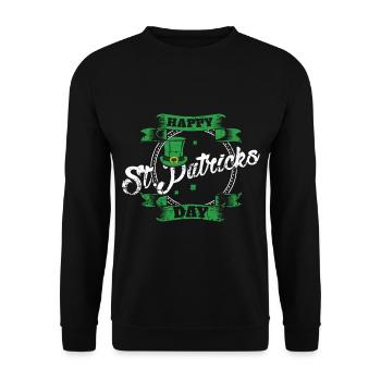 St Patrick’s Day - Sweat-shirt Unisexe - noir - Devant - Alina (178cm) & Michal (187cm)