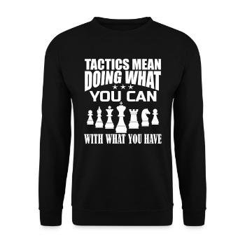 Chess - Unisex Sweatshirt - black - Front - Alina (178cm) & Michal (187cm)
