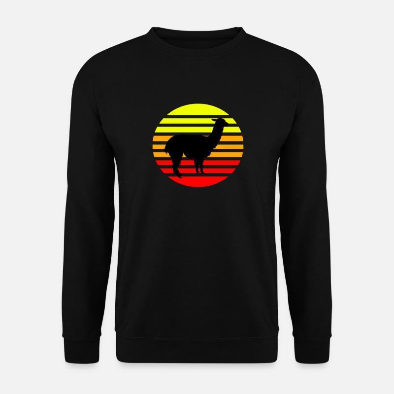 Alpaka Lama - Unisex Pullover - Schwarz
