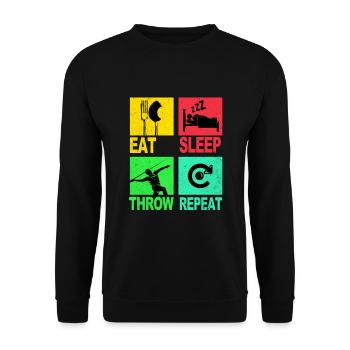 Javelin ThrowIng Ancient Greece Athlete Spear - Unisex Sweatshirt - black - Front - Alina (178cm) & Michal (187cm)