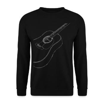 Contour de guitare - T-shirt - Sweat-shirt Unisexe - noir - Devant - Alina (178cm) & Michal (187cm)