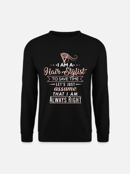 Friseur Friseurin Geschenk Geschenkidee Lustig - Unisex Pullover - Schwarz