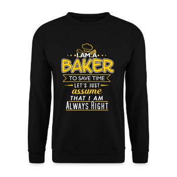 boulanger - Sweat-shirt Unisexe - noir - Devant - Alina (178cm) & Michal (187cm)