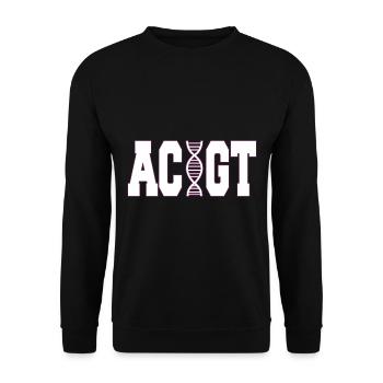 DNA Wissenschaft Biologe Lustige Nerd Geschenk - Unisex Pullover - Schwarz - Vorne - Alina (178cm) & Michal (187cm)