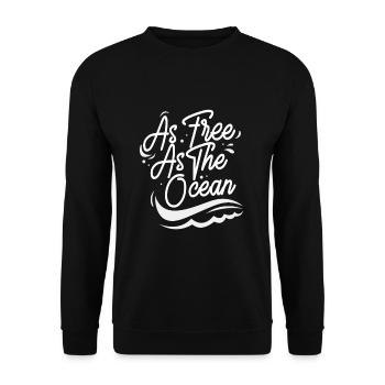 Meerjungfrau Meer Strand Mermaid Seestern Flosse - Unisex Pullover - Schwarz - Vorne - Alina (178cm) & Michal (187cm)