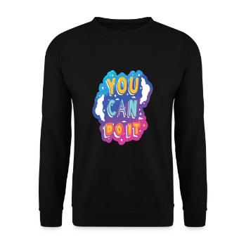 Tu peux le faire Motivation - Sweat-shirt Unisexe - noir - Devant - Alina (178cm) & Michal (187cm)