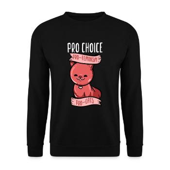 Feminisim Gril Power Womens Day Gender Equality - Unisex Pullover - Schwarz - Vorne - Alina (178cm) & Michal (187cm)