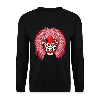 Waggis Maske Basel carnival Morgenstreich Basel - Unisex Sweatshirt - black - Front - Alina (178cm) & Michal (187cm)