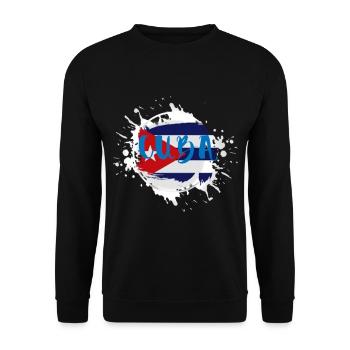 Cuba - Unisex Sweatshirt - black - Front - Alina (178cm) & Michal (187cm)