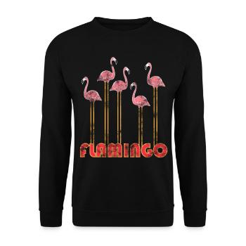 flamant - Sweat-shirt Unisexe - noir - Devant - Alina (178cm) & Michal (187cm)