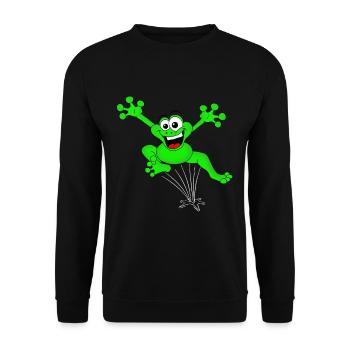 grenouille - Sweat-shirt Unisexe - noir - Devant - Alina (178cm) & Michal (187cm)