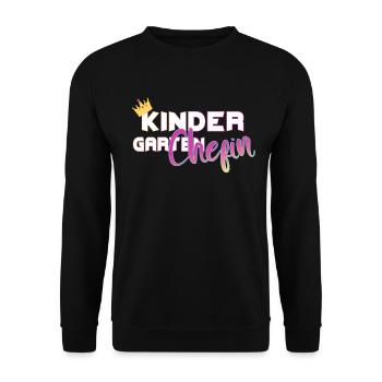 cool kindergarten boss boss gift - Unisex Sweatshirt - black - Front - Alina (178cm) & Michal (187cm)