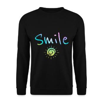 Festival Sun Laughter Fun Summer Dancing Gift - Unisex Sweatshirt - black - Front - Alina (178cm) & Michal (187cm)