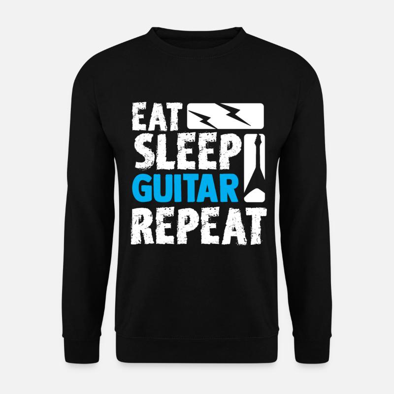 Gitarre spielen Gitarre Geschenk Gittarist - Unisex Pullover - Schwarz