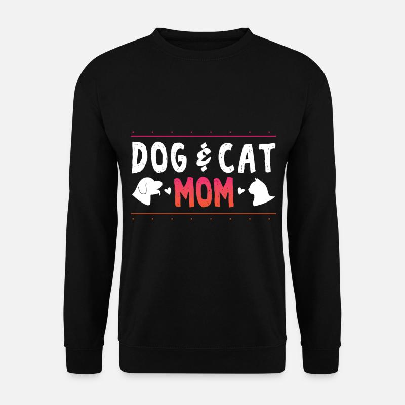 Chien et chat maman - Sweat-shirt Unisexe - noir