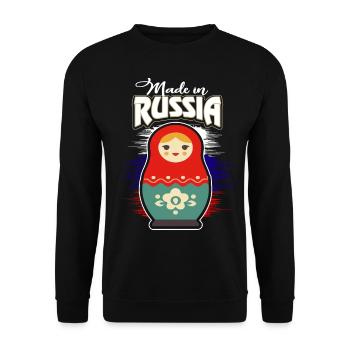 Russia - Unisex Sweatshirt - black - Front - Alina (178cm) & Michal (187cm)
